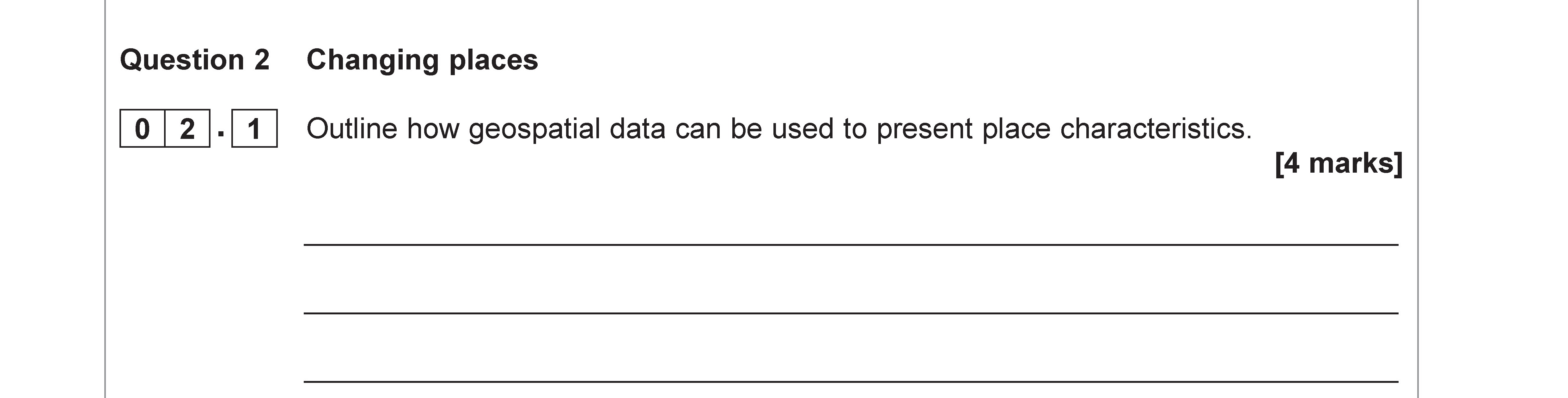 Outline-how-geospatial-data-can-be-used-to-present-place-characteristics.-AQA-A-Level Geography-Question 2-2020-Paper 2.png